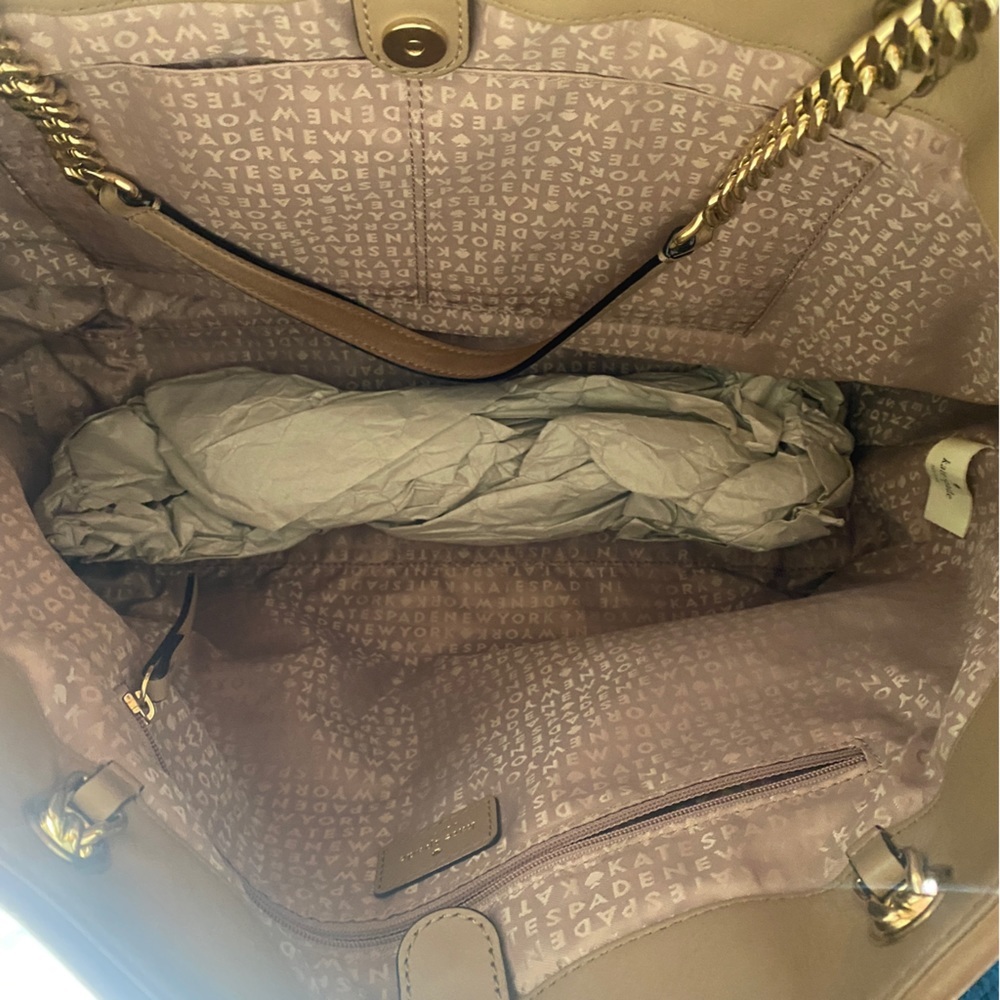 Kate Spade Leather Suede Beige Hand Bag - Picture 6 of 10